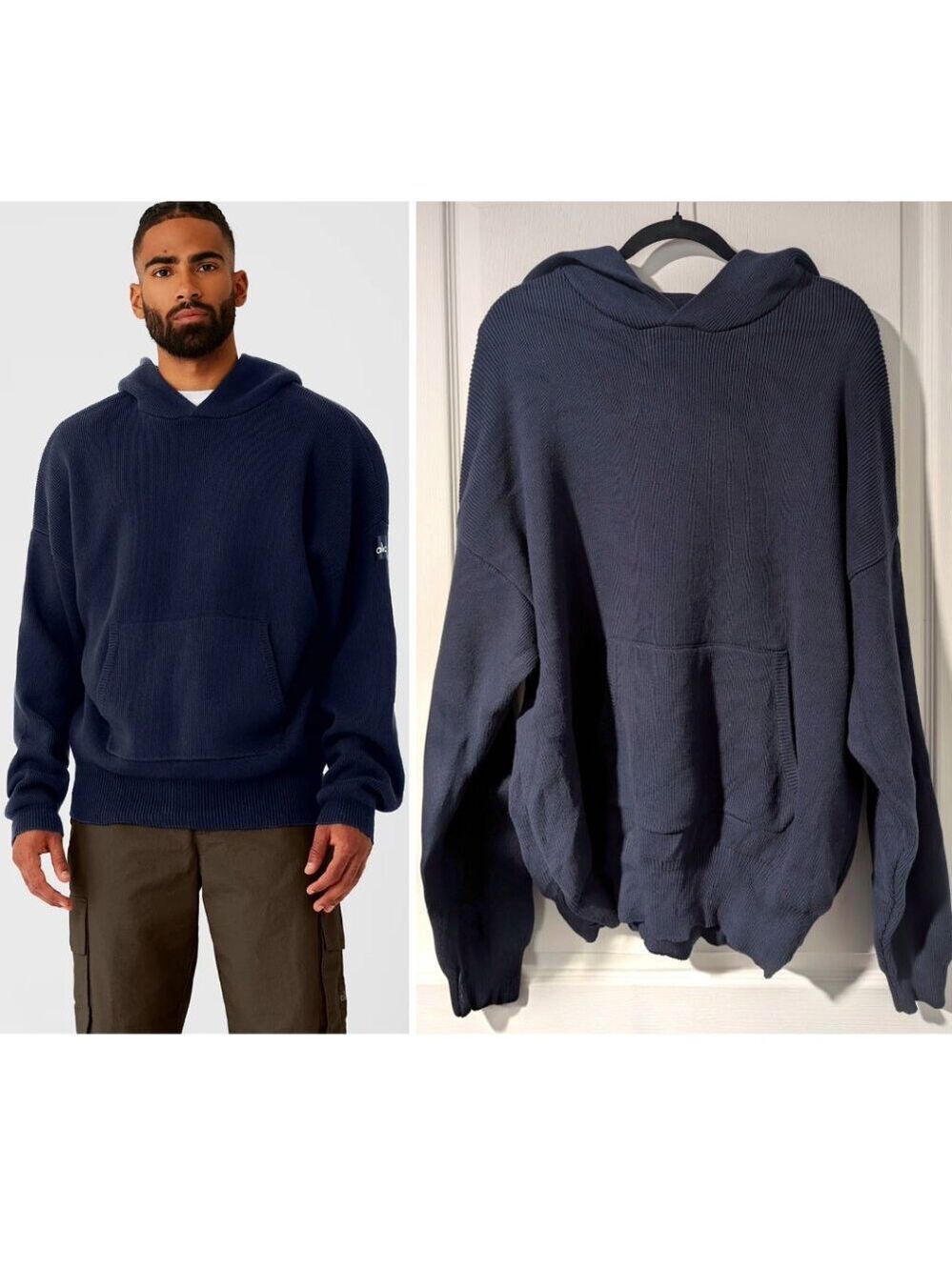 alo yoga | Unisex Scholar Hooded Sweater In Navy Blue